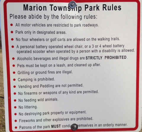 Marion Township Park Rules